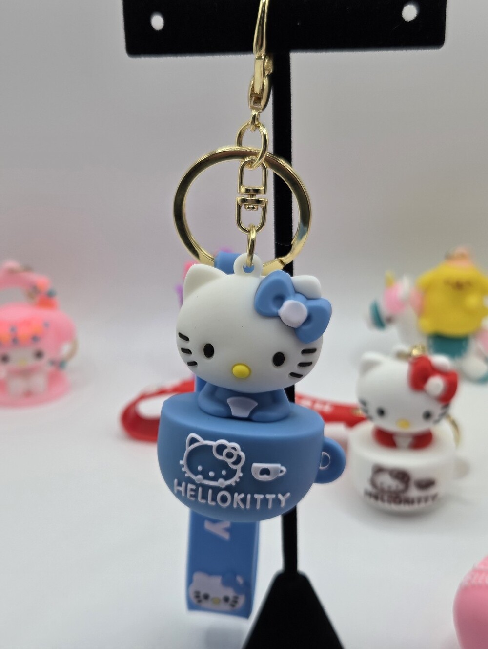 New Hello Kitty "KITTY" In A Cup Assorted Colors Keychains - Picture 8 of 12